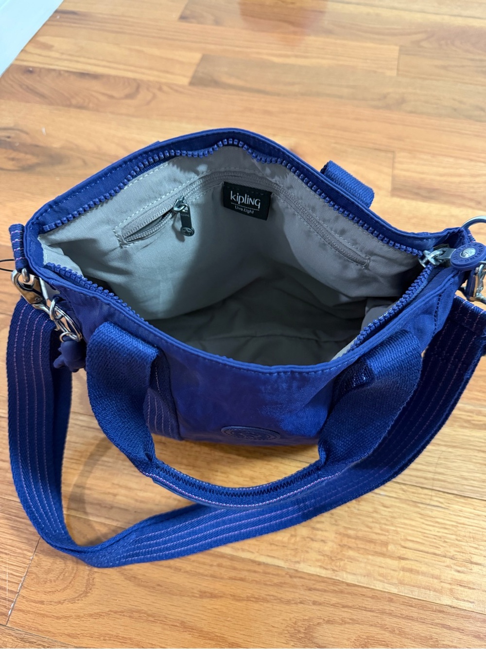 Kipling Royal Blue Nylon Crossbody Tote - Picture 3 of 5